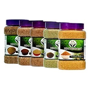 HDC SIRIDHANYA unpolished and  organic Dr. Khadar VAli 5 Positive millets combo pack in Jar (Kodo, Foxtail, Brown_top, Barnyard and Little) each millet 900gm packed in Jar, organically grown from Andh